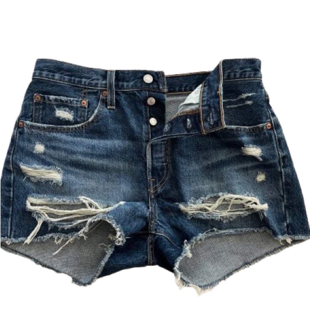 Levis 501 Distressed Women Shorts